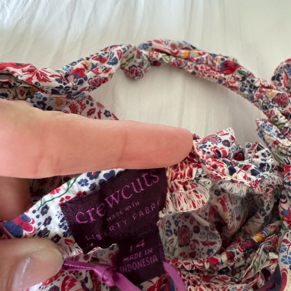 Floral cotton halter top mini dress with ruffle shoulder detail - Picture 3 of 3